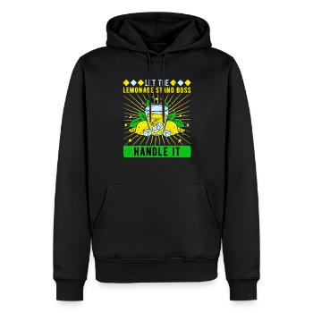 Stand de limonade Vendeur de limonade - Sweat à capuche Premium bio Homme - noir - Devant - Nico (187cm)