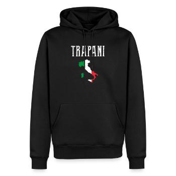 Trapani Italia Italy - Männer Premium Bio Hoodie - Schwarz - Vorne - Nico (187cm)