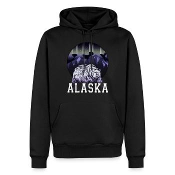 Alaska Geschenk Kinder Herren Damen USA Natur Eis - Männer Premium Bio Hoodie - Schwarz - Vorne - Nico (187cm)