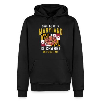 Crabe Tshirt Crabe Crevettes Scorpion Homard - Sweat à capuche Premium bio Homme - noir - Devant - Nico (187cm)