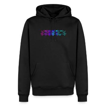 Alaska Geschenk Kinder Herren Damen USA Natur Eis - Männer Premium Bio Hoodie - Schwarz - Vorne - Nico (187cm)