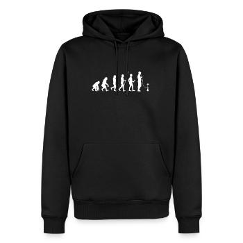 Narguilé - Sweat à capuche Premium bio Homme - noir - Devant - Nico (187cm)