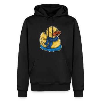 Ente Geschenk Kinder Badewanne Entchen Entlein - Männer Premium Bio Hoodie - Schwarz - Vorne - Nico (187cm)
