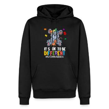 Autisme autiste Journée de sensibilisation à l’autisme L’enfant Asperger - Sweat à capuche Premium bio Homme - noir - Devant - Nico (187cm)