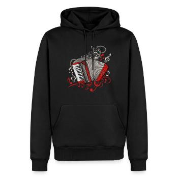 Accordéoniste Hommes Instrument de Musique Accordéon - Sweat à capuche Premium bio Homme - noir - Devant - Nico (187cm)