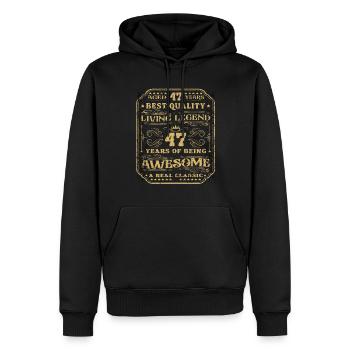 47 Geburtstag 47 Jahre Mann 47 jahre legende 47 - Männer Premium Bio Hoodie - Schwarz - Vorne - Nico (187cm)