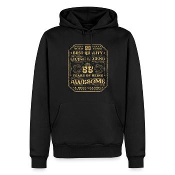 55 Geburtstag 55 Jahre Mann 55 jahre legende 55 - Männer Premium Bio Hoodie - Schwarz - Vorne - Nico (187cm)