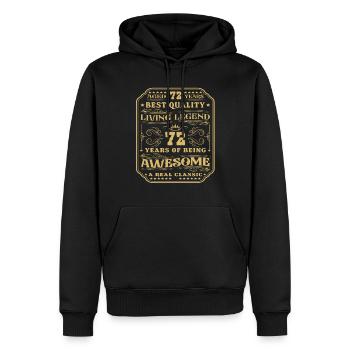 72 Geburtstag 72 Jahre Mann 72 jahre legende 72 - Männer Premium Bio Hoodie - Schwarz - Vorne - Nico (187cm)