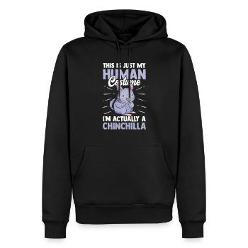 Chinchilla nur ein Kostüm Wollmaus - Männer Premium Bio Hoodie - Schwarz - Vorne - Nico (187cm)