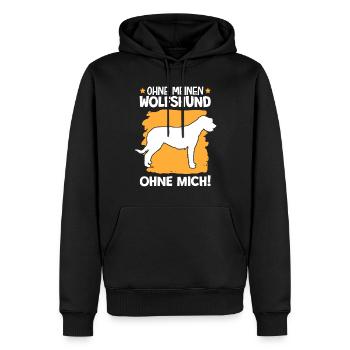 Ohne meinen Irischer Wolfshund ohne mich - Männer Premium Bio Hoodie - Schwarz - Vorne - Nico (187cm)