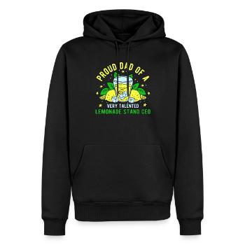 Lemonade Vendeur Lemonade Stand Père - Sweat à capuche Premium bio Homme - noir - Devant - Nico (187cm)