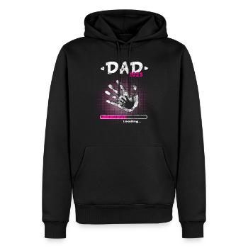 Grossesse Garçon ou Fille 2023 - Sweat à capuche Premium bio Homme - noir - Devant - Nico (187cm)