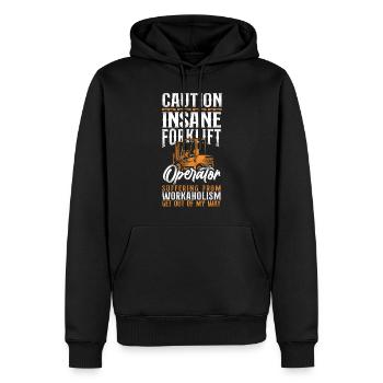 Certified Forklift Truck Operator - Männer Premium Bio Hoodie - Schwarz - Vorne - Nico (187cm)