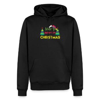 Fröhliche Quarantäne-Weihnachten Ugly Christmas - Männer Premium Bio Hoodie - Schwarz - Vorne - Nico (187cm)