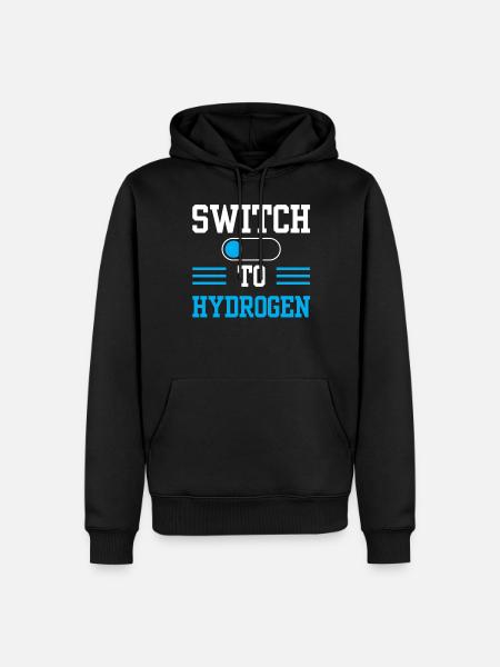 Passage à l’hydrogène Hydrogène Énergie - Sweat à capuche Premium bio Homme - noir