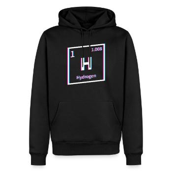 Wasserstoff Energie Hydrogen Element - Männer Premium Bio Hoodie - Schwarz - Vorne - Nico (187cm)