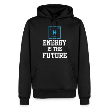 Energie Aus Wasserstoff Ist Die Zukunft Hydrogen - Männer Premium Bio Hoodie - Schwarz - Vorne - Nico (187cm)