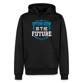 Wasserstoff Ist Die Zukunft Hydrogen Element - Männer Premium Bio Hoodie - Schwarz - Vorne - Nico (187cm)