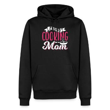 Fière cuisine Mère Cuisinière Maman Cuisinière - Sweat à capuche Premium bio Homme - noir - Devant - Nico (187cm)