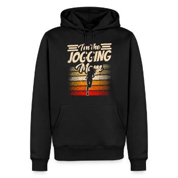 I am The Jogging Mother Running Mom Runner - Men’s Premium Organic Hoodie - black - Front - Nico (187cm)