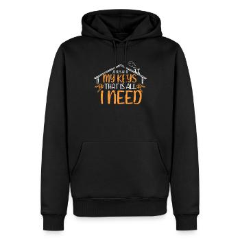 Pendaison de crémaillère MaisonRésultat Party Acheteur de maison - Sweat à capuche Premium bio Homme - noir - Devant - Nico (187cm)