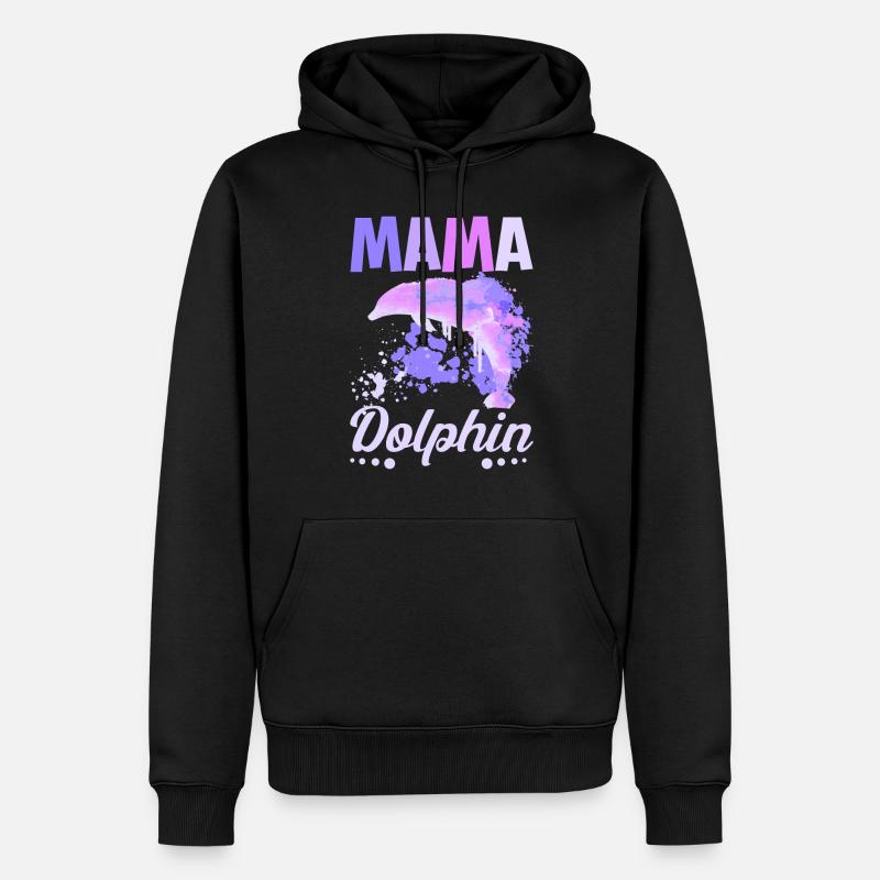 Maman Mère Maman Dauphin - Sweat à capuche Premium bio Homme - noir