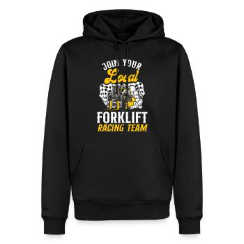 Certified Forklift Truck Operator - Men’s Premium Organic Hoodie - black - Front - Nico (187cm)