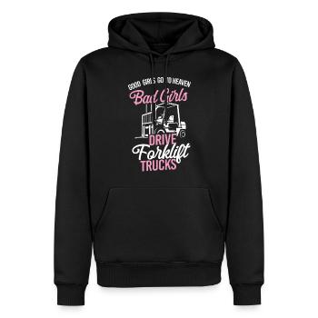 Certified Forklift Truck Operator - Männer Premium Bio Hoodie - Schwarz - Vorne - Nico (187cm)