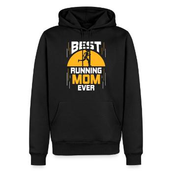 Beste Laufende Mutter Aller Zeiten Mama Laufen - Männer Premium Bio Hoodie - Schwarz - Vorne - Nico (187cm)
