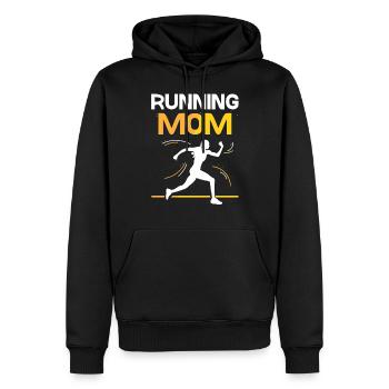 Laufende Mutter Läuferin Joggen Laufen Mama - Männer Premium Bio Hoodie - Schwarz - Vorne - Nico (187cm)