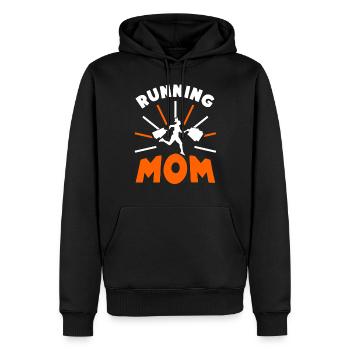 Laufende Mutter Joggen Mama Laufen Läuferin - Männer Premium Bio Hoodie - Schwarz - Vorne - Nico (187cm)