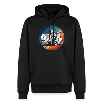 Certified Forklift Truck Operator - Männer Premium Bio Hoodie - Schwarz - Vorne - Nico (187cm)
