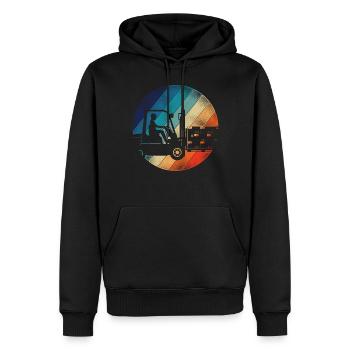 Certified Forklift Truck Operator - Männer Premium Bio Hoodie - Schwarz - Vorne - Nico (187cm)