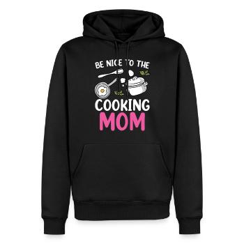 Soyez gentil avec la maman cuisinière cuisinière cuisine maman - Sweat à capuche Premium bio Homme - noir - Devant - Nico (187cm)