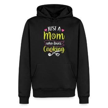 Juste une mère qui aime cuisiner maman cuisine - Sweat à capuche Premium bio Homme - noir - Devant - Nico (187cm)