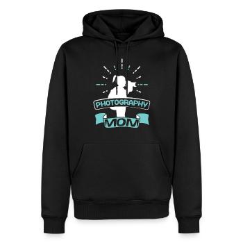 Photographer Mama Photography Mother Camera - Men’s Premium Organic Hoodie - black - Front - Nico (187cm)