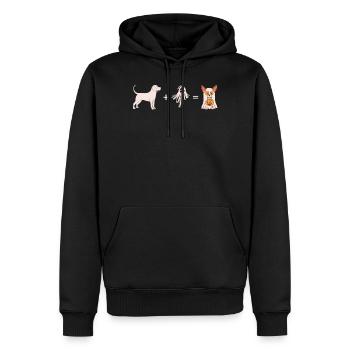Halloween Dog Ghost I Dog + Ghost = Halloween Ghos - Männer Premium Bio Hoodie - Schwarz - Vorne - Nico (187cm)