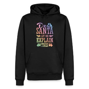 Dear Santa - Männer Premium Bio Hoodie - Schwarz - Vorne - Nico (187cm)