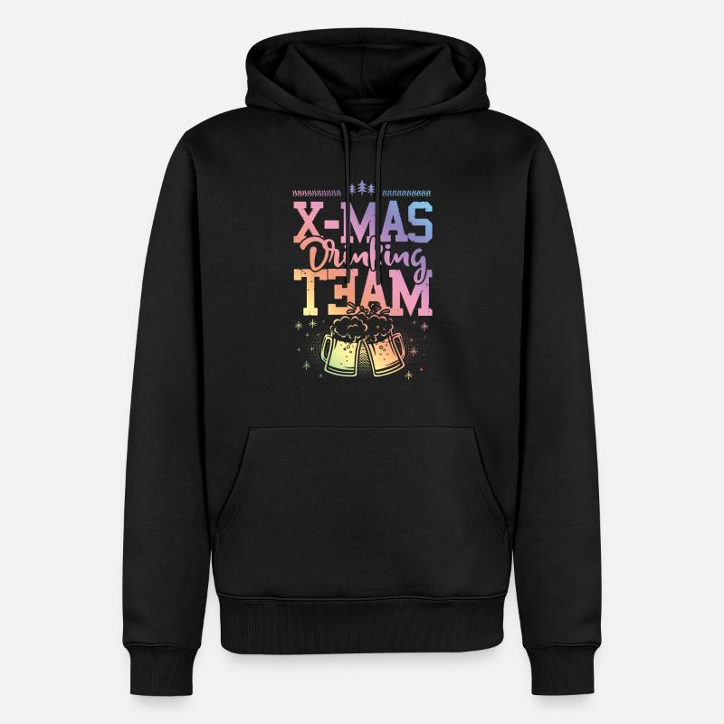 Équipe de consommation de Noël - Sweat à capuche Premium bio Homme - noir