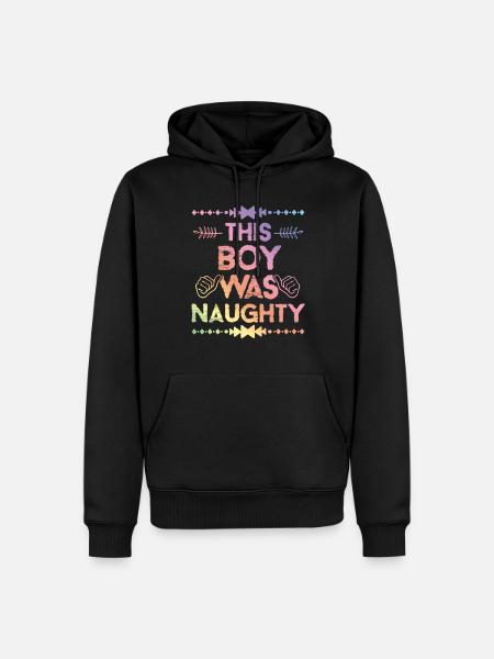 Boy was Naughty - Men’s Premium Organic Hoodie - black