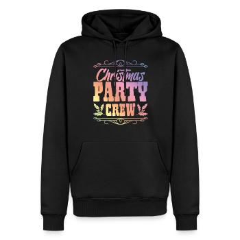 Christmas Party Crew - Men’s Premium Organic Hoodie - black - Front - Nico (187cm)