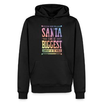 Noël du Père Noël - Sweat à capuche Premium bio Homme - noir - Devant - Nico (187cm)