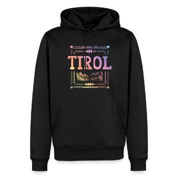Tyrol Autriche - Sweat à capuche Premium bio Homme - noir - Devant - Nico (187cm)