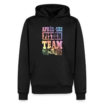 Apres ski Pisten Team - Männer Premium Bio Hoodie - Schwarz - Vorne - Nico (187cm)