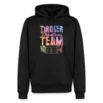 Tyrolean Drinking Team - Men’s Premium Organic Hoodie - black - Front - Nico (187cm)