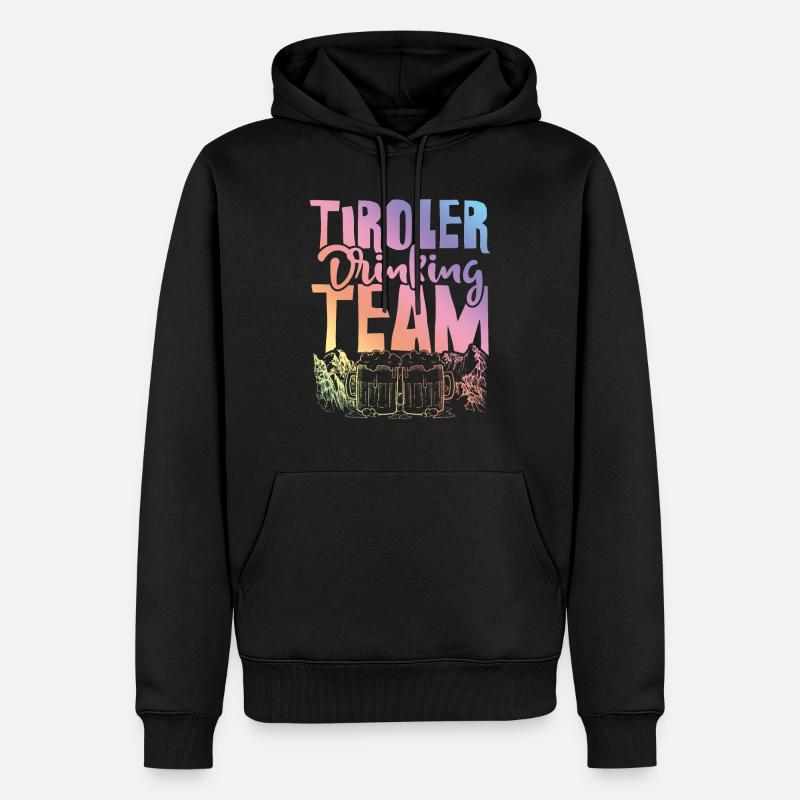 Tiroler Drinking Team - Männer Premium Bio Hoodie - Schwarz