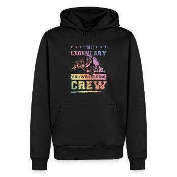Legendary Snowboarding crew - Männer Premium Bio Hoodie - Schwarz - Vorne - Nico (187cm)