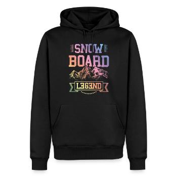 Snowboard Legend - Männer Premium Bio Hoodie - Schwarz - Vorne - Nico (187cm)