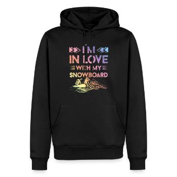 love Snowboarding - Männer Premium Bio Hoodie - Schwarz - Vorne - Nico (187cm)