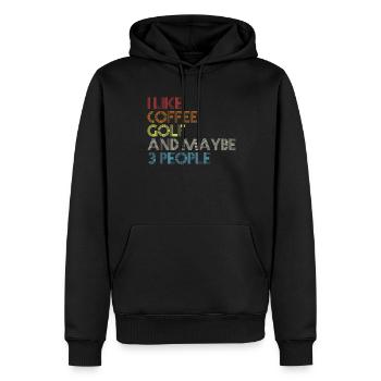 Golf Spieler Spruch Geschenkidee - Männer Premium Bio Hoodie - Schwarz - Vorne - Nico (187cm)